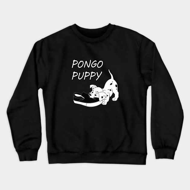 dalmatians puppies pongo biting shoes Crewneck Sweatshirt by LOVILOVI